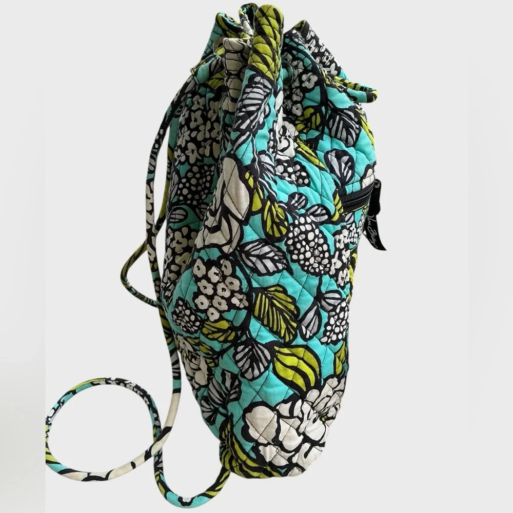 Vera Bradley Island Blooms Ditty Bag Backpack Quilted Drawstring Floral